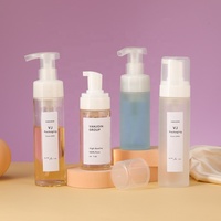 Tragbare 100ml 150ml Nachfüllbare Zylinder-Glasflasche mit Schaumspender in Mattfarbe für Gesichtsreiniger und Hautpflege-Verpackung