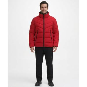 Chaqueta Acolchada Unisex OEM con Logotipo Personalizado, Cortavientos Casual de Invierno con Bolsillos, Cuello Alto y Logotipo Frontal en Lona - Product Image 1