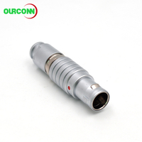 Vente directe d'usine des connecteurs OURCONN FGG 1B 4+1, prise coaxiale médicale, raccordement avec prise fixe 1B.