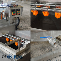 Heetverkopende industriële fruit- en groentewasmachine, notenverwerking, roestvrijstalen motor, hoge efficiëntie, laag verbruik, nieuw
