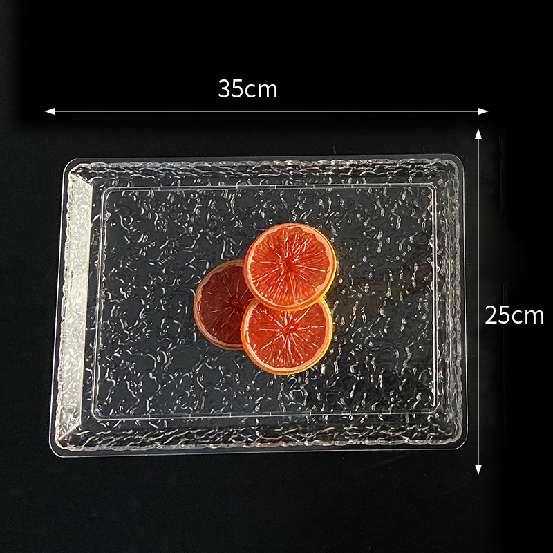 Plato grande con diseño de hielo (35*25CM)