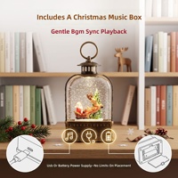 Décorations de Noël, petites veilleuses, artisanat, décorations scènes de neige, plastique PVC, style européen, cadeaux, accessoires pour seniors