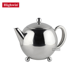 Stainless Steel Coffee Teapot Loose Leaf <strong>Tea</strong> <strong>Infuser</strong> Silver Metal <strong>Tea</strong> <strong>Pot</strong> - Product Image 3