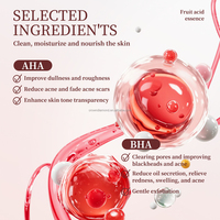 Privé Label AHA+BHA Fruitzuur Anti-Acne Gezichtserum Oplossing Exfolierend Verkleint Porien Verheldert Verlicht Huidverzorging Serum