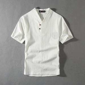 Vêtement <span class=keywords><strong>Homme</strong></span> <span class=keywords><strong>Grande</strong></span> <span class=keywords><strong>Taille</strong></span> Maison Mari 2024 Nouveau Ensemble d'Été en Lin T-shirt Mode Masculine Style Chinois 8XL 9XL Plus Deux Pièces - Product Image 4