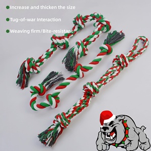ของเล่นเชือกกัดสำหรับสุนัข สไตล์คริสต์มาส ขายส่ง ของเล่นเชือกหนา สำหรับเล่นดึงเชือก สำหรับสุนัขขนาดเล็ก กลาง และใหญ่ - Product Image 2
