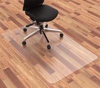 Tapis de chaise de bureau en bois dur, 46X60 pouces, tapis de sol résistant pour bureau d'ordinateur, facile à glisser pour les chaises, plat sans C