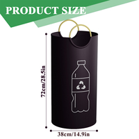 Conteneur de stockage pliable collecteur de bouteilles bouteilles en plastique verre poubelle de recyclage extérieure panier à linge moderne avec poignées