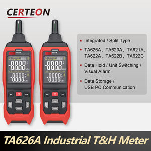 USB 충전식 휴대용 온습도계 분리형 프로브 포함 이슬점 측정 환경 테스터 - Product Image 2