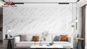 Pannelli Murali in PVC Impermeabili Effetto Marmo di Lusso Wayon <span class=keywords><strong>per</strong></span> Pareti TV in Soggiorni e Spazi Commerciali - Product Image 6