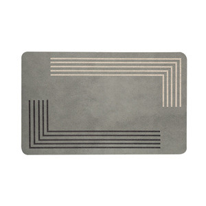 Alfombra de baño bipolar reversa, rectangular, a rayas, de fibra de poliéster, de secado rápido, antideslizante, para uso doméstico - Product Image 4