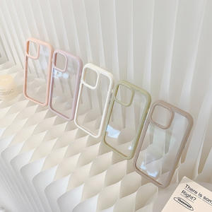 เคสซิลิโคน<span class=keywords><strong>ก</strong></span>ัน<span class=keywords><strong>ก</strong></span>ระแท<span class=keywords><strong>ก</strong></span> TPU สีครีมสำหรับ iPhone 17เคสโทรศัพท์มือถือพร้อมปุ่มโลหะ - Product Image 2