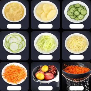 Râpe à légumes multifonctionnelle CXT008 en gros avec panier égouttoir, coupe-pommes de terre et trancheuse à radis pour la cuisine domestique - Product Image 5