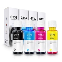 Tinta Isi Ulang Botol Berbasis Air Warna Premium Kompatibel GT 52 53 GT52 GT53 GT53XL untuk Printer HP DeskJet GT5810 5820