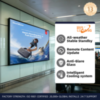 Écran d'affichage numérique mural pour banques et bureaux de 32'' et 43'' |   Lecteur multimédia intelligent Android 4K avec CMS gratuit