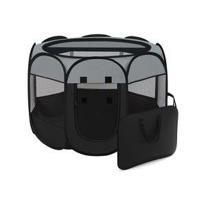 2024 Hot Selling Pop up Dog & Cat Pet Playpen <b>Tent</b> with Solid Pattern Plastic Tray Breathable Design-Indoor Use - Product Image 1