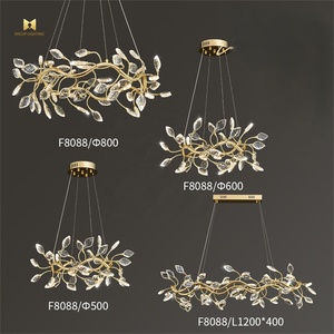 Lustre moderne de luxe en <span class=keywords><strong>feuille</strong></span> de cristal Nouvel intérieur Salon Plafond LED <span class=keywords><strong>Suspension</strong></span> Décoratif Intérieur Décoratif - Product Image 6