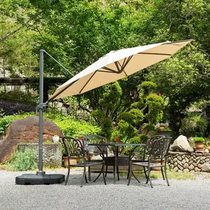 Wholesale Multifunction Umbrella Rain Shelter Waterproof Aluminum Pole Villa Side Stand Park Picnic Sunshade Umbrella With Base