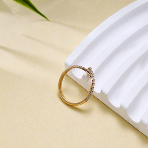 Anillo de Eternidad de Oro Sólido de 14K con Diamantes, Corte Brillante Redondo, Engaste Pavé, Joyería de Lujo, Anillo de Compromiso Minimalista para Mujer - Product Image 4