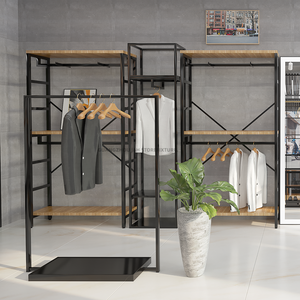 Scaffali <span class=keywords><strong>di</strong></span> esposizione multifunzionali della maglietta della mobilia della Boutique supporto dell'<span class=keywords><strong>abbigliamento</strong></span> scaffali dell'<span class=keywords><strong>abbigliamento</strong></span> dell'indumento del metallo <span class=keywords><strong>per</strong></span> gli uomini del negozio - Product Image 2