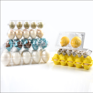China transparent PET RPET quail egg packing holder cartons storage box disposable clear plastic trays for eggs
