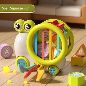 Juguetes Sensoriales de Arrastre con Forma de Caracol, Juguete Educativo para Recién Nacidos, Rompecabezas de Plástico para Dedos, Juguetes de Aprendizaje Temprano para Bebés - Product Image 6