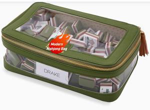 Tas Penyimpanan Mahjong Poker Modern Mewah Ramah Lingkungan Tahan Air Lipat Transparan PVC Gaya Amerika dengan Ritsleting dan Pegangan Berumbai - Product Image 5