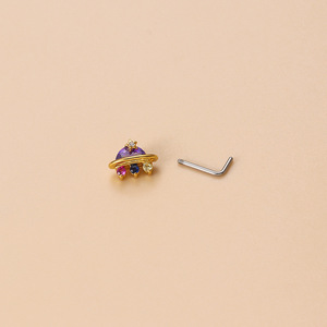 <span class=keywords><strong>Helix</strong></span> Piercing al naso gioielli fiore luna farfalla L naso borchie 20G in acciaio inox multicolore CZ naso Stud Ring <span class=keywords><strong>per</strong></span> le donne - Product Image 5