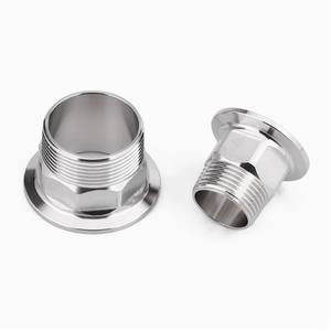 Collier de serrage hexagonal à dégagement rapide en acier inoxydable 304, filetage mâle sanitaire, connecteur à filetage externe, filetage ZG, inserts de filetage - Product Image 1