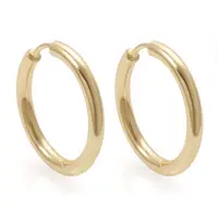 Оптовая продажа с фабрики Простой дизайн круглые массивные серьги-кольца для женщин 14K 18k позолоченные серьги-кольца Huggie