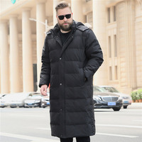 2024 hiver gros homme Baggy épaissir vêtements amples pardessus vestes pour hommes vers le bas manteaux surdimensionné duvet de canard longue bouffante grande taille