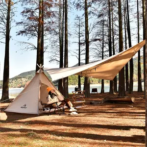 HISPEED T/C Lightweight Tarp Camping Outdoor Poliéster Algodão Camping Imprimível Tenda Tarp Personalizável