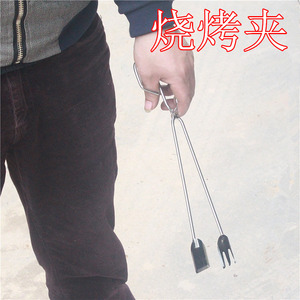 Pinces de barbecue en acier inoxydable, 30 cm de long, résistantes à la chaleur, outil de retournement pour grillades, accessoires de barbecue - Product Image 2