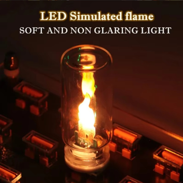 5V USB Led Flash Candles Light Bulb Car Interior Decoration Light Car Ambient Lamp Night Light for Holiday Home Car Decoration