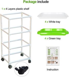 Extra Strength 4-Layer PP Nursery Trays Lids Healthy Wheatgrass <strong>Seeds</strong> Grower <strong>Storage</strong> for Home Office Garden <strong>Seed</strong> Planting - Product Image 3