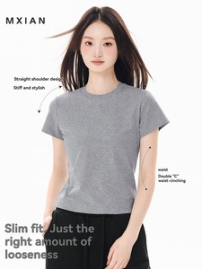 Camisetas de mujer <span class=keywords><strong>sexys</strong></span> de marca, lisas, de algodón, de talla grande, de verano, al por mayor, bordadas, informales, ajustadas, estampadas - Product Image 2