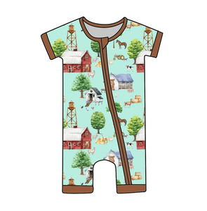 Pijamas de Bambú para Bebés Niñas, Primavera, 2 Piezas, Estampado Animal, Venta al por Mayor, Cómodos y Suaves, Mamelucos para Recién Nacidos, a la Moda - Product Image 5