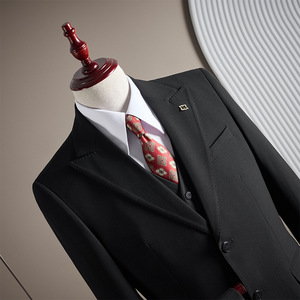 <span class=keywords><strong>Traje</strong></span> de Hombre Elegante y a la Moda, Diseño Personalizable, Cuello con Muescas y Adornos, Antiarrugas, Corte Entallado, <span class=keywords><strong>Traje</strong></span> de Tres Piezas - Product Image 2