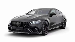 Kit carrosserie pour Mercedes AMG GT63, style Babos amélioré, en fibre de carbone : Lame avant, jupes latérales, diffuseur, spoiler, tuyau d'échappement - Product Image 3