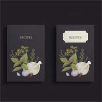 Livre de recettes de cuisinier vierge à couverture rigide imprimé personnalisé pour écrire vos propres recettes