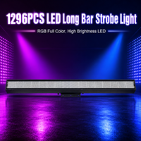Barre lumineuse LED RGB 1296PCS*5050, lumière stroboscopique linéairement dimmable, télécommande RDM, contrôle DMX512, haute puissance, IP20, éclairage de scène