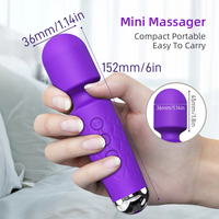 Magischer Stab mit 20 Modi und 8 Geschwindigkeiten, Mini-AV-Stab für Klitoraler Orgasmus, Körpermassagegerät, Bullet-Vibrator, Klitoris-Stimulator für Frauen