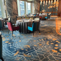 Tapis de luxe en laine imprimé en nylon résistant au feu Axminster pour hôtel, casino, salle de bal et banquet