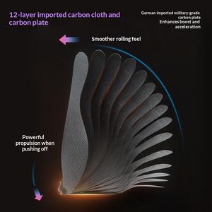 Chaussures à pointes Sonic Cat Awakening Air-Cushion, respirantes, légères, avec plaque <span class=keywords><strong>en</strong></span> carbone sur toute la <span class=keywords><strong>longueur</strong></span>, pour la course de vitesse, unisexes, professionnelles - Product Image 4