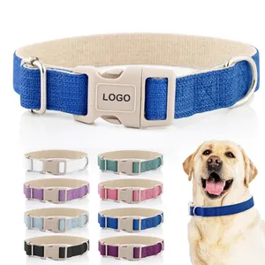 Thiết kế mới tùy chỉnh có thể tái chế màu xanh gai Pet Dog Collar