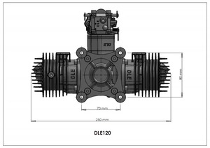 ราคาขายส่งเครื่องยนต์ DLE 120CC TWIN UAV พร้อมระบบเครื่องกำเนิดไฟฟ้า 14V 80W/180W - Product Image 6