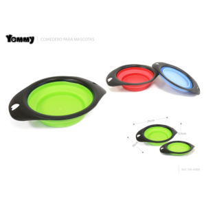 Ciotola Pieghevole per Cani in TPR, Disponibile in Rosso Prugna, Blu e Grigio - Molteplici Opzioni di Colore - Product Image 1