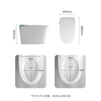 Bidet intelligent à poser au sol, siège chauffant en céramique électrique, télécommande incluse, garantie de 3 ans