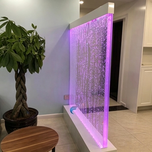 Paravent moderne en acrylique découpé au laser avec LED, effet bulles d'eau, panneau translucide, design pliable pour cloison décorative - Product Image 5