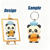 Porte-clés figurine mini Otter Directeur Mignon, pendentif figurine de dessin animé 3D en PVC, Otter de mer bleu Kawaii, Clap de cinéma, Unisexe, Personnalisé OEM